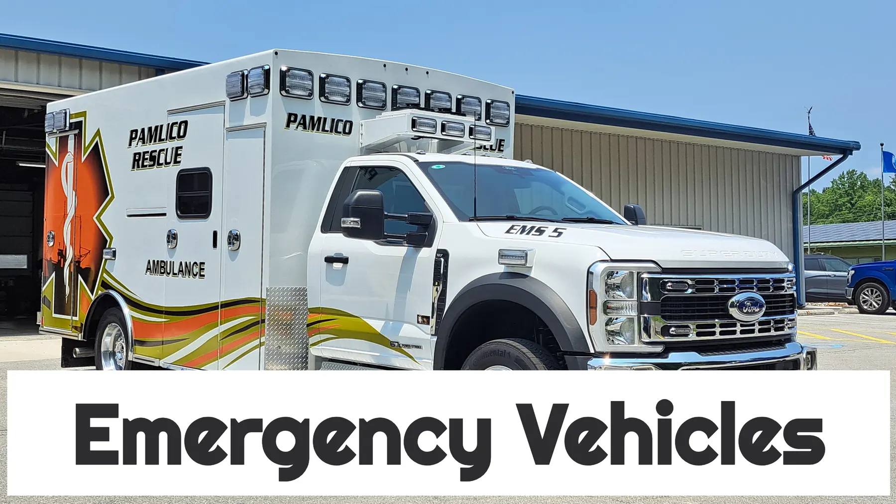 Pamlico Rescue ambulance with custom emergency vehicle graphics