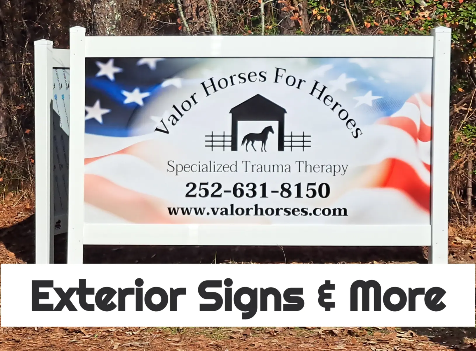 Custom exterior business sign created by Black Sheep Signs