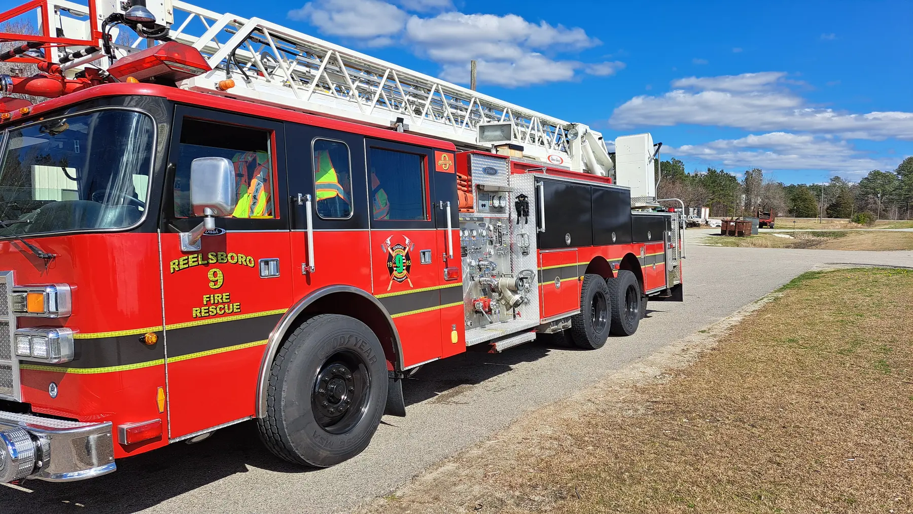 Reelsboro Fire Rescue truck with custom emergency graphics